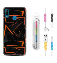 Huawei P20 Lite Mate 10 20 Lite Pro P40 Lite KılıfKablo Koruma Spiral Silikon Zigzaglar 1651