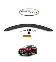EUROCAP Nissan Qashqai Ön Kaput Maskesi Koruma Rüzgarlığı Deflektör 3mm Akrilik Parlak Siyah 2014-16