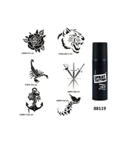 Gül ve Kılıç Spray Tattoo Geçici Dövme Yapma Seti Sprey Dövme Kiti