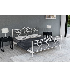GM 301 GOLD ÇİFT KİŞİLİK METAL KARYOLA BEYAZ 140X190