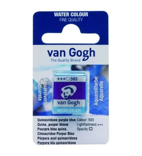 Talens Van Gogh 1/2 Tablet Sulu Boya 593 Quinacridone Purple Blue 