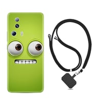 Xiaomi Mi 13 Lite Kılıf Resimli Boyun Askılı İpli Desenli Silikon Series Green 1832