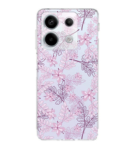 PrintiFy Xiaomi Redmi Note 13 Pro 5G Uyumlu Kamera Korumalı Floral Pudra Tasarımlı Kılıf