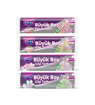 Büyük Boy Büzgülü Çöp Torbası Paketi Çilek, Limon, Yasemin ve Kiraz Çiçeği Kokulu