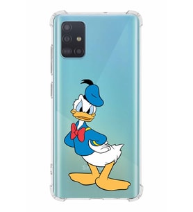 Samsung Galaxy A51  Köşe Korumalı Antişok Kapak Donald Duck Tasarımlı Şeffaf  Kılıf