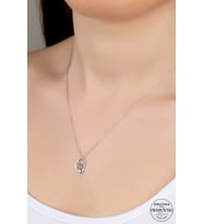 SWAROVSKİ CRYSTAL KALP  925 AYAR GÜMÜŞ KOLYE