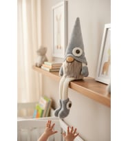 İskandinav Şans Cücesi-Kitap Tutucu-Bebek odası ev ofis dekoru hediyelik--Baby Blue Boy - 58 cm