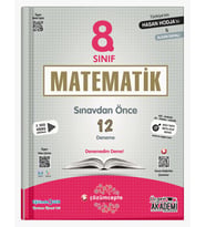 8.Sınıf Matematik Hasan Hojda Hoca'dan Sınavdan Önce 12 Deneme (Beyaz)