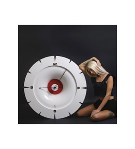 Efes 100 Cm Oversize Analog Fiberglass Dekoratif Duvar Saati (Beyaz)
