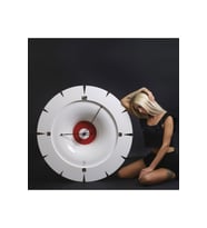 Efes 100 Cm Oversize Analog Fiberglass Dekoratif Duvar Saati (Beyaz)