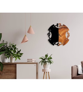 BK Gift Dekoratif 45cm Ahşap Duvar Saati-103