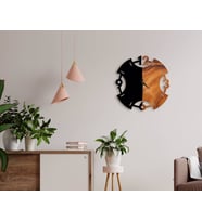 BK Gift Dekoratif 45cm Ahşap Duvar Saati-103