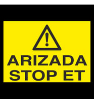 Arızada Stop Et Uyarı Levhası 50x70cm (Karışık)
