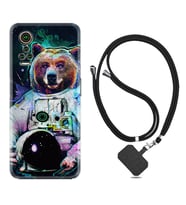 General Mobile GM 21 Pro GM 22 Pro Plus Kılıf Boyun Askılı Silikon Astronot Panda 1755