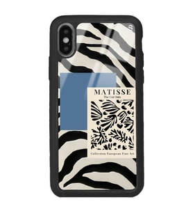 iPhone X - Xs Uyumlu Zebra Matısse Tasarımlı Glossy Telefon Kılıfı