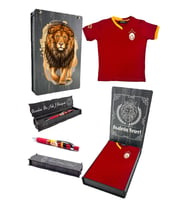 Galatasaray Orijinal Lisanslı 5 Yıldızlı Kırmızı Basic Çocuk T-shirt + Uçlu Kalem Set He