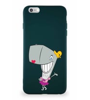 Apple iPhone 6S Plus Soft Premier Kapak Pearl Yengeç Tasarımlı Silikon Kılıf - Yeşil (Şeffaf)