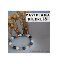 Doğal Taş Zayıflama Bilekliği Aa Kalite Ay Taşı, Güneş Taşı, Apatit