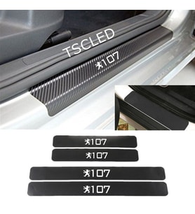 107 Karbon Kapı Eşiği Kaplama Sticker Yapıştırma (4 Adet) zz164