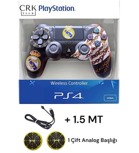Playstation 4 DualShock Yeni Nesil V2 Yenilenmiş Gamepad + 1.5 MT Şarj Kablo + 1 Çift Analog Başlığı
