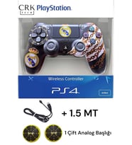 Playstation 4 DualShock Yeni Nesil V2 Yenilenmiş Gamepad + 1.5 MT Şarj Kablo + 1 Çift Analog Başlığı