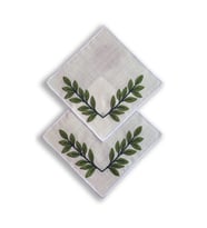Agbtrend Kendin Tasarla - 2 Adet Çıtçıtlı Keten Kokteyl Peçetesi Tabanı 15x15cm