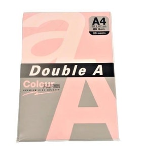 Double A Renkli Kağıt 25 Li A4 80 Gram Pastel Pembe (25 Yaprak)