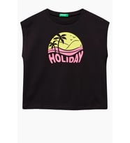 Benetton Kız Çocuk Tişört (Siyah)