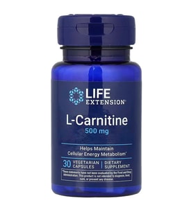 L-Carnitine Helps Maintain Cellular Energy Metabolism 500 mg 30 Veg. Capsules