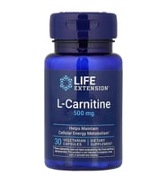 L-Carnitine Helps Maintain Cellular Energy Metabolism 500 mg 30 Veg. Capsules