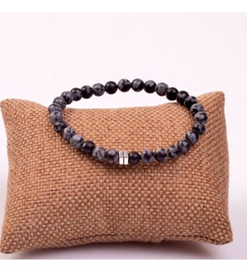 Obsidyen Taşı Bileklik ( 6 mm )