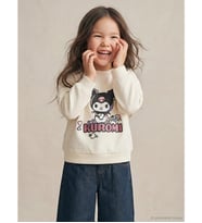 LCW Kids Ekru Kuromi Baskılı Kız Çocuk Kalın Sweatshirt