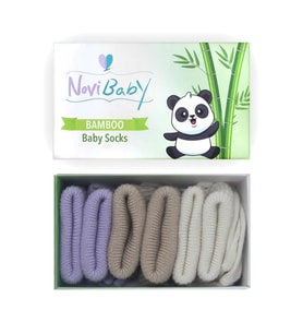 Novibaby 3'lü Bambu Yenidoğan Bebek Çorap I Goldies I 0-6 ay (Karışık)