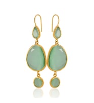 Kadir Jewellery 22 Ayar Altına Kaplama Kadın Sallantılı Küpe -El İşçiliği Ve Hipoalerjenik Küpe