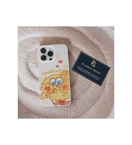 Redmi 10 2022 Uyumlu Sevimli Sunger Bob Öpücük Tasarımlı Şeffaf Kılıf