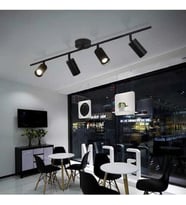 RİOLİGHT MODERN SİYAH 360 DERECE GÜN IŞIĞI HAREKETLİ BAŞLIK 4XGU10 DUYLU SPOT (AMPUL DAHİLDİR.)