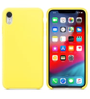 Apple iPhone XR Altı Açık Liquit Lansman Silikon Limon Sarısı