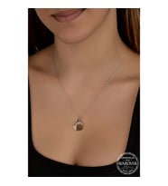 Swarovski Crystal Taşlı Deniz Kabuğu Gümüş Kadın Kolye