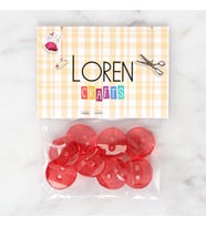 Crafts Kırmızı 8'Li Düğme - 3063