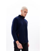 Monox Erkek Biyeli Fermuarlı Spor Polar Ceket (Lacivert)