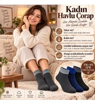 Giyim Bayan Havlu Dikişsiz Kısa Konç Çorap 6'lı Paket Yumuşak Sıcak Günlük Kadın Çorabı