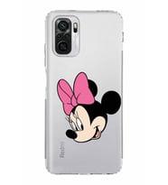 Xiaomi Poco M5s  Kamera Korumalı Kapak Minnie Mouse Tasarımlı Şeffaf  Kılıf