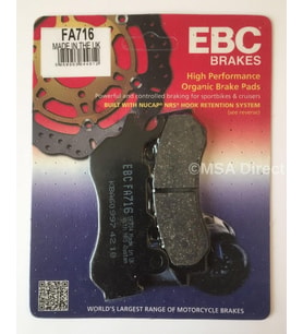 Ebc Fa716 2017-2021 Honda CB 125 F Uyumlu Ön Fren Balatası Organik Balata