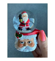 Yılbaşı Temalı 6cm Dekoratif Mini Kar Küresi (1 ADET) Happy-christmas