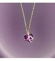 Kalbinizin Işıltısı: Mor Kalp Kolyesi ile Şıklık! (Gold)