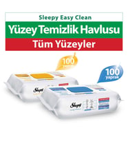 Sleepy Easy Clean Arap Sabunu + Çamaşır Suyu Katkılı Yüzey Temizlik Havlusu 100+100(200 Yaprak)
