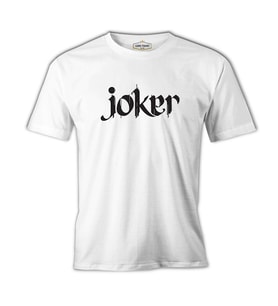 Joker - Write with Calligraphy Beyaz Erkek Tshirt