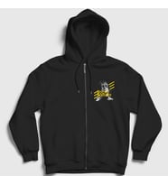 Presmono Unisex Siyah Balboa Film Rocky Fermuarlı Kapüşonlu Sweatshirt 249417tt