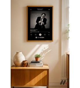 Kişiye Özel Müzik Çalar Temalı Poster, Ahşap Çerçeveli Duvar Tablosu - Sevdiklerinize