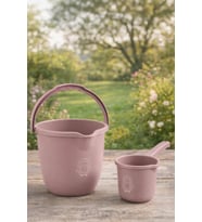 Çocuklar için 2'li Banyo Seti Kulplu Kova & Oluklu Maşrapa Set